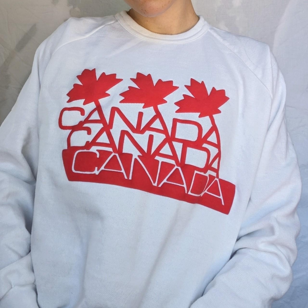 Vintage Red and White Canada Sweatshirt
